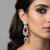 Ruby teardrop cascade earrings
