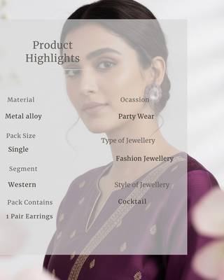 Gold Plated Floral Polki Studs with Red Pink Stones | Statement Ethnic Earrings for Women 3