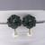 Elegant emerald pearl drop earrings