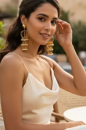Gold aurora earrings