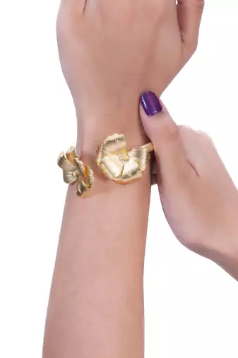 Golden blossom cuff