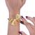 Golden twisted cascade bracelet