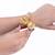 Golden twisted cascade bracelet