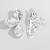 Silver look at me bloom earrings
