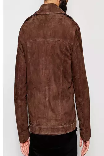 men's black 100% lambskin suede motorcycle biker jacket
