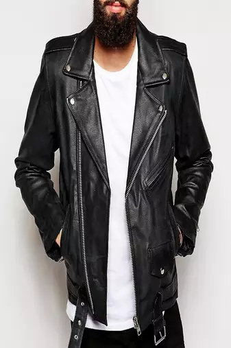 Men's leather jacket biker real lambskin motorcycle black jacket genuine leather