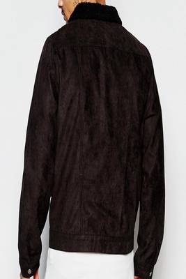 men's black suede leather bomber jacket ribbed cuffs and waist 2
