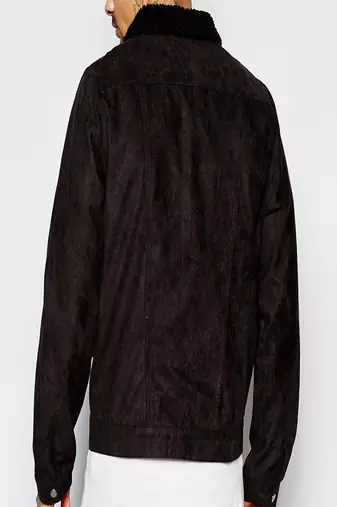 men's black suede leather bomber jacket ribbed cuffs and waist