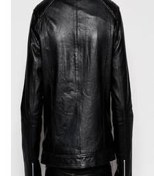 Men's motorcycle leather jacket genuine lambskin black biker leather style jacket