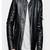 Men's real lambskin leather jacket long sleeves black leather tab collar jacket