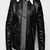 men's black lambskin leather biker jacket luxe fur collar trim