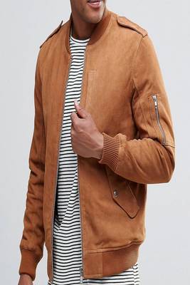 men's rust orange lambskin leather jacket classic zip up style 1