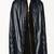 Men's real lambskin leather jacket long sleeves black leather tab collar jacket