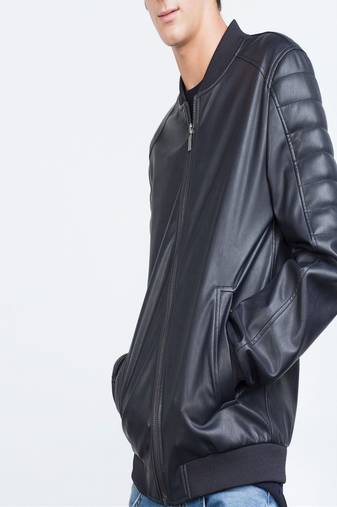 men's genuine lambskin leather biker jacket classic moto zip style