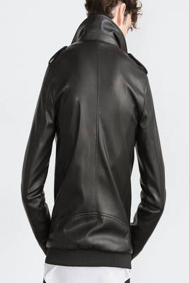 Men's black genuine lambskin leather jacket stylish casual wear-l59 2