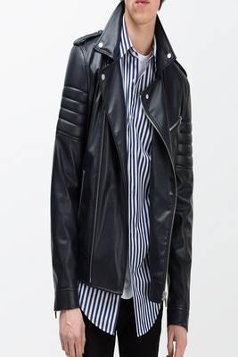 men's black lambskin leather jacket classic zip up style modern 1