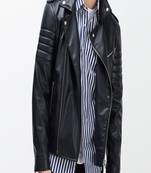 men's black lambskin leather jacket classic zip up style modern