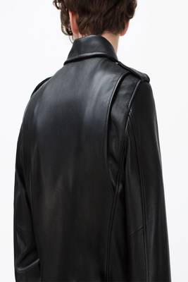 Men's black genuine lambskin leather jacket stylish casual slim fit leather jacket-l64 2