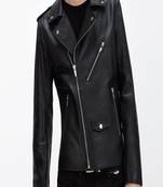 men's black lambskin leather jacket classic zip up style authentic