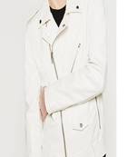 men's white lambskin leather jacket classic zip up style