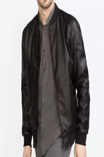 Men's black genuine lambskin leather jacket stylish slim fit leather jacket-l71