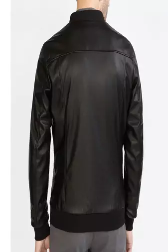 men's black lambskin leather jacket classic zip up style superior