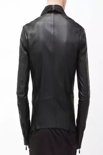 men's black lambskin leather jacket classic zip up style refined