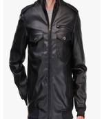 men's black lambskin leather jacket classic zip up style sophisticated