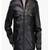 Men's black genuine lambskin leather jacket modern fashion outfit jacket-l77