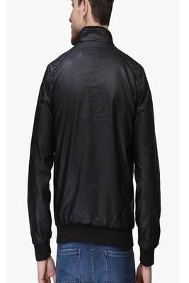 men's black lambskin leather jacket classic zip up style classic 2