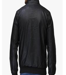 Men's black genuine lambskin leather jacket modern fashion outfit jacket-l78