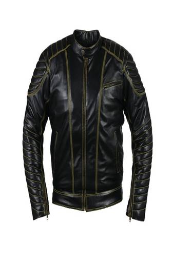 men's black lambskin leather jacket classic zip up style versatile