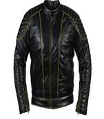 men's black lambskin leather jacket classic zip up style versatile