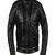 Men's black genuine lambskin leather jacket modern fashion outfit leather jacket-l80