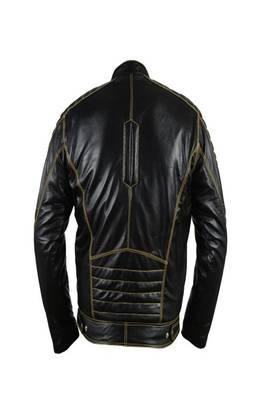 men's black lambskin leather jacket classic zip up style versatile 2