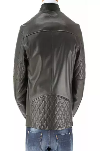men's black lambskin leather jacket classic zip up style timeless