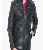men's black lambskin leather jacket classic zip up style luxury