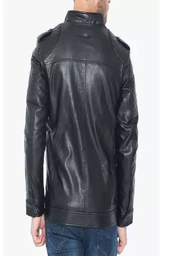 men's black lambskin leather jacket classic zip up style luxury