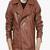 Men's brown genuine lambskin leather jacket modern fashion outfit leather jacket-l84