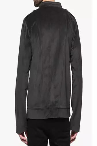 men's black suede leather jacket classic zip up style
