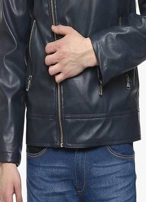 men's black lambskin leather jacket classic zip up style deluxe 1
