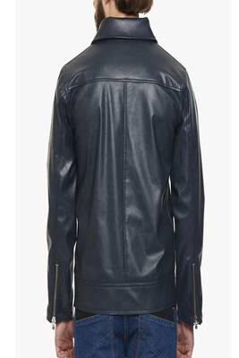 men's black lambskin leather jacket classic zip up style deluxe 2