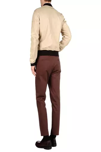 men's beige lambskin leather jacket classic zip up style