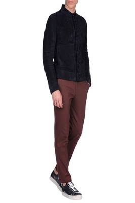 men's navy blue lambskin leather jacket classic zip up style exclusive 1