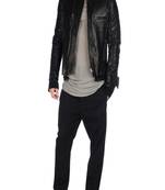 men's black lambskin leather jacket classic zip up style elite