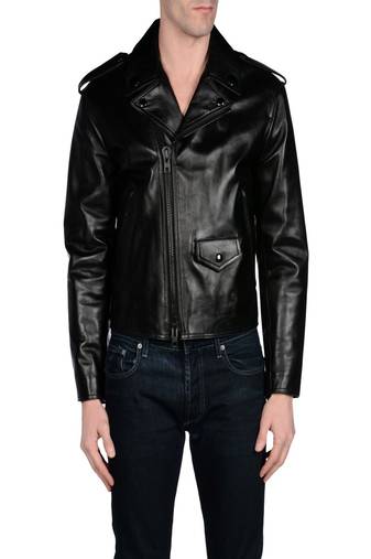 Men's black genuine lambskin leather jacket modern fashion outfit leather jacket-l93