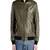 Men's olive green genuine lambskin leather jacket modern fashion outfit leather jacket-l94