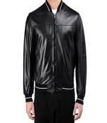 men's black lambskin leather jacket classic zip up style unique