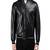 Men's black genuine lambskin leather jacket modern fashion outfit leather jacket-l95