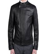 men's black lambskin leather jacket classic zip up style original
